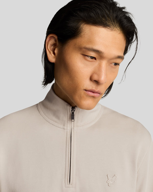 Lyle & Scott Superfine Cotton 1/4 Zip Sweatshirt Cove