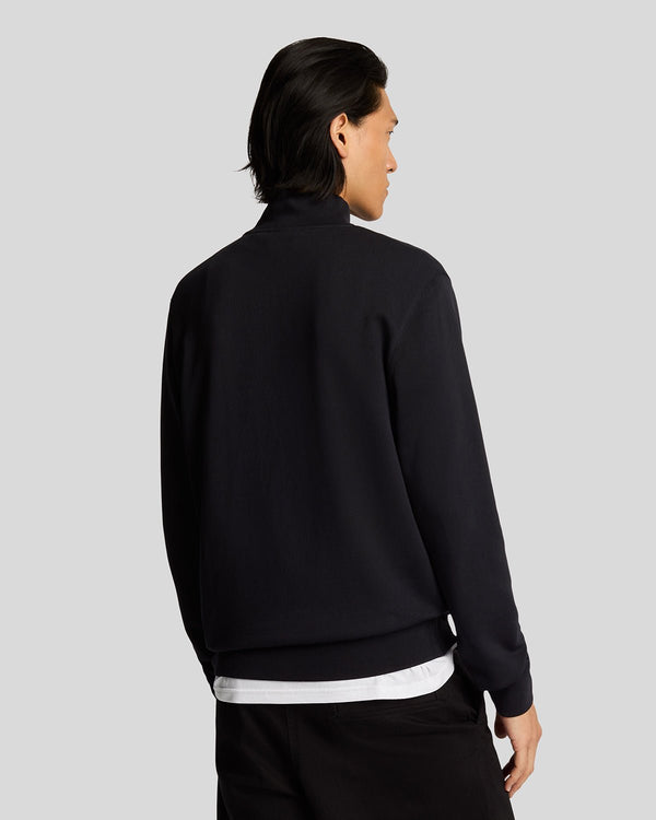 Lyle & Scott Superfine Cotton 1/4 Zip Sweatshirt Jet Black