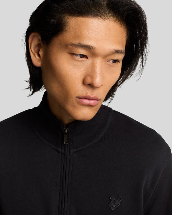 Lyle & Scott Superfine Cotton 1/4 Zip Sweatshirt Jet Black
