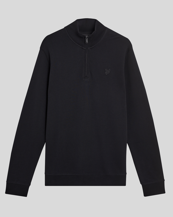 Lyle & Scott Superfine Cotton 1/4 Zip Sweatshirt Jet Black