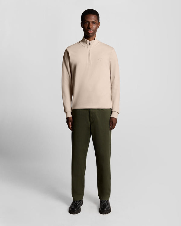 lyle & scott Superfine Cotton 1/4 Zip Sweatshirt Pink Tint