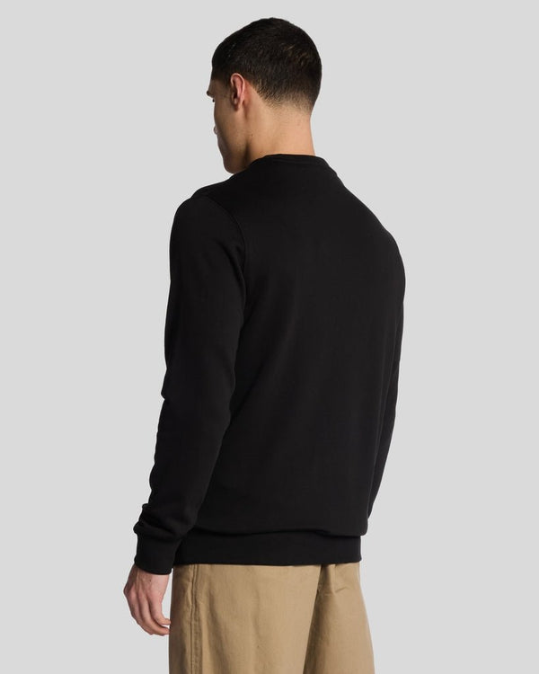 Lyle & Scott Superfine Cotton Crew Neck Sweatshirt Jet Black