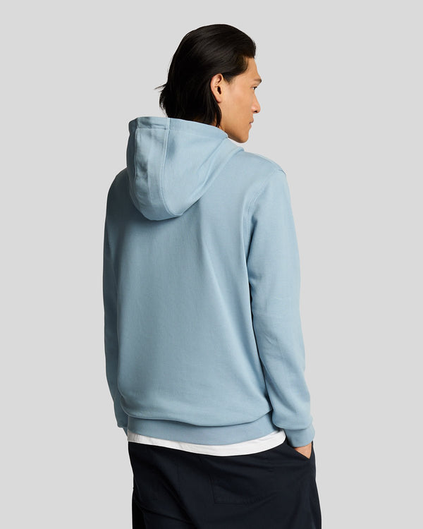 Lyle & Scott Superfine Cotton Loopback Hoodie Blue Ash