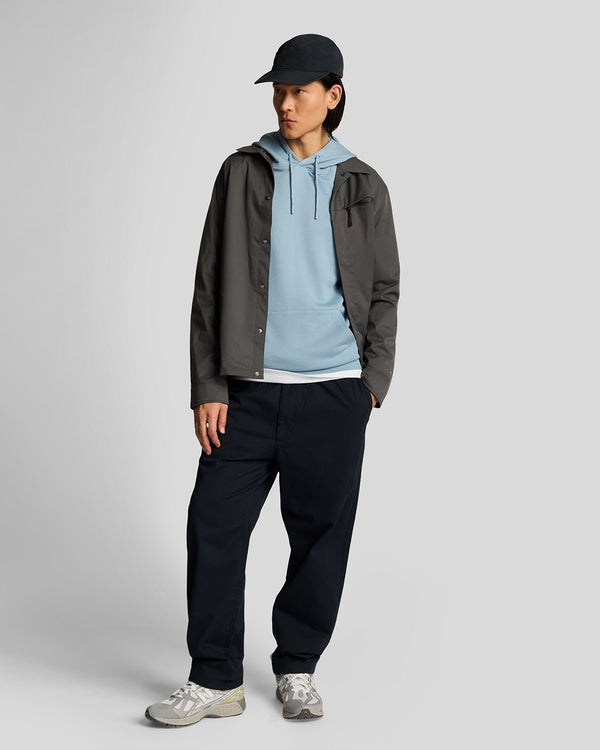 lyle & scott Superfine Cotton Loopback Hoodie Blue Ash