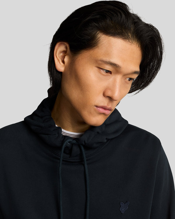 Lyle & Scott Superfine Cotton Loopback Hoodie Dark Navy