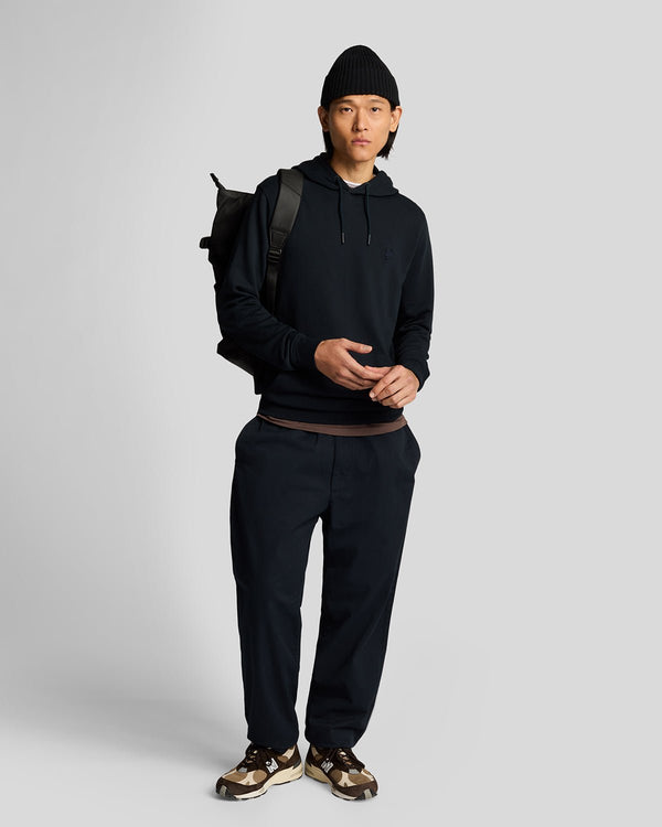 lyle & scott Superfine Cotton Loopback Hoodie Dark Navy