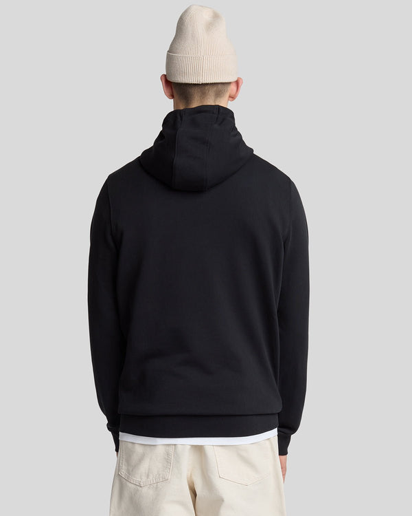 Lyle & Scott Superfine Cotton Loopback Hoodie Jet Black