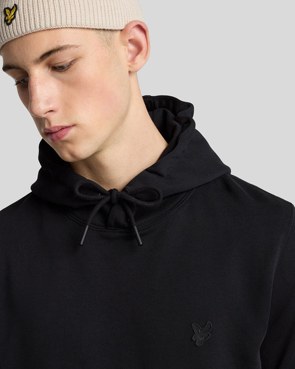 Lyle & Scott Superfine Cotton Loopback Hoodie Jet Black