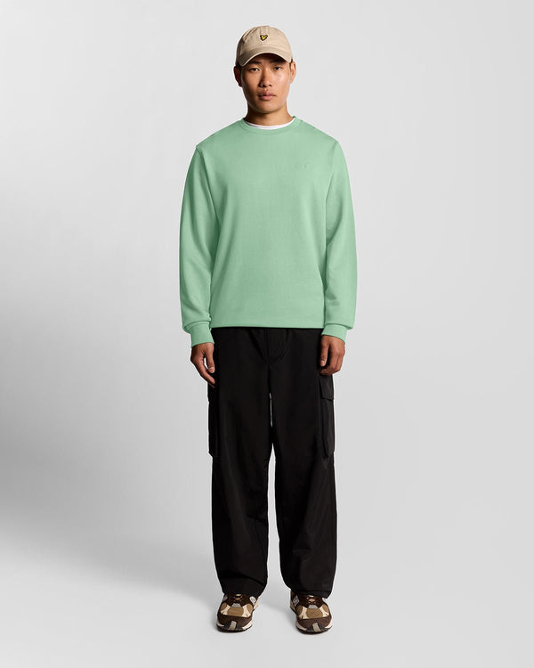 lyle & scott Superfine Cotton Script Sweatshirt Feldspar