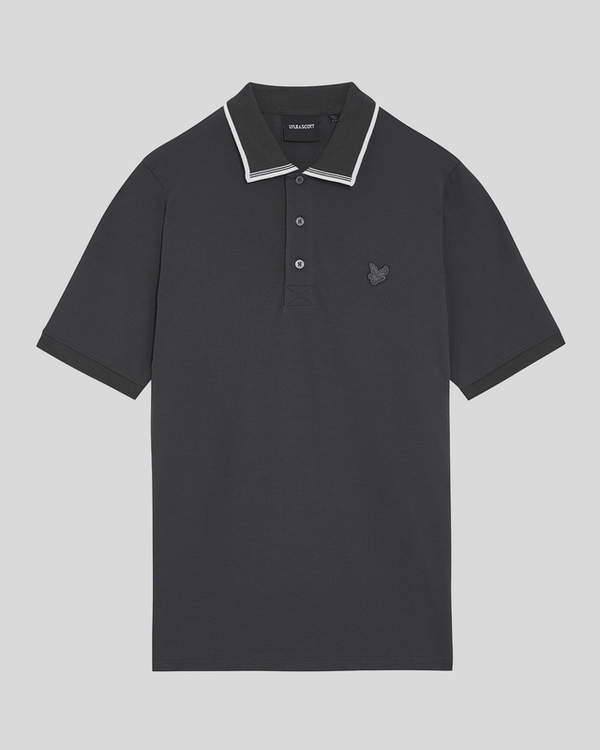 Lyle & Scott Superfine Cotton Tipped Polo Shirt Gunmetal