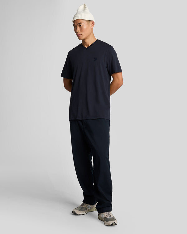 lyle & scott Superfine Cotton V Neck T-Shirt Dark Navy