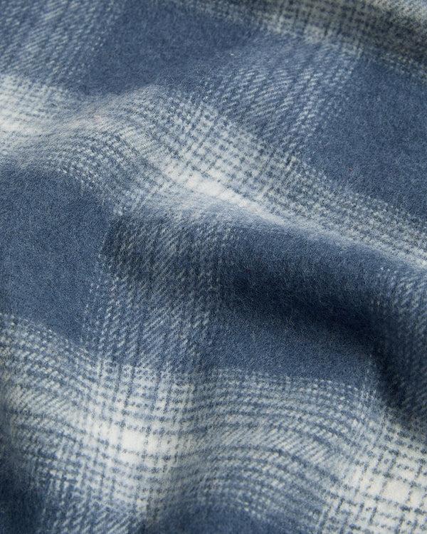 lyle & scott Tartan Check Lambswool Blend Scarf Night Sky/ White