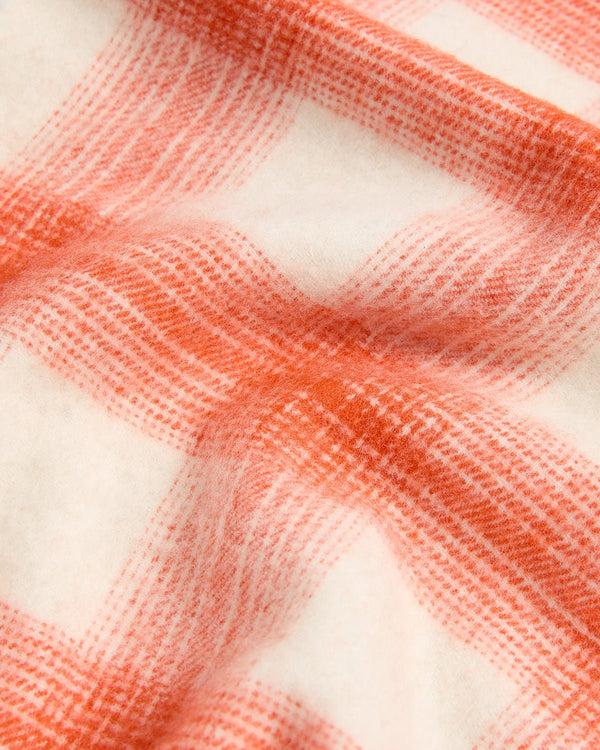 lyle & scott Tartan Check Lambswool Blend Scarf White/ Ketchup