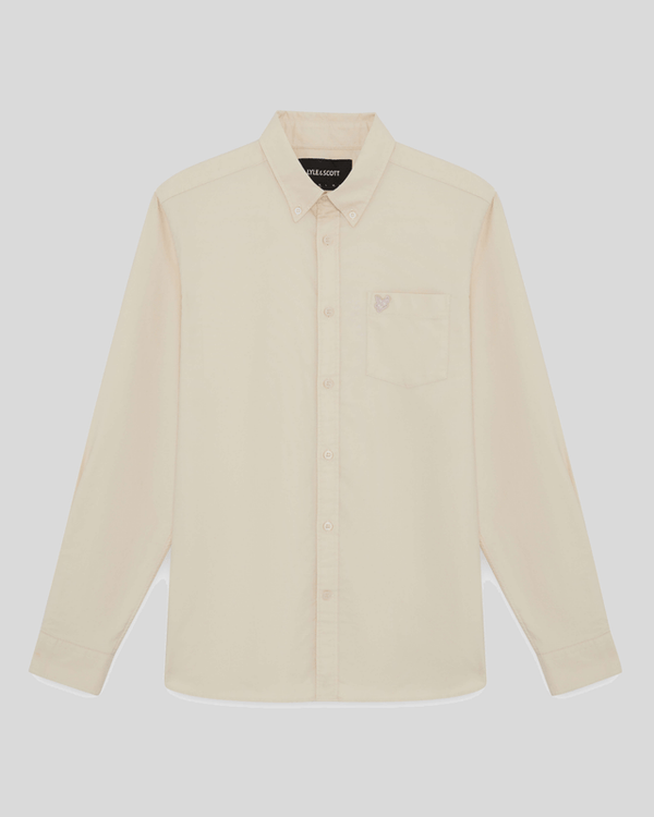 Lyle & Scott Tonal Button Down Oxford Shirt Pink Tint