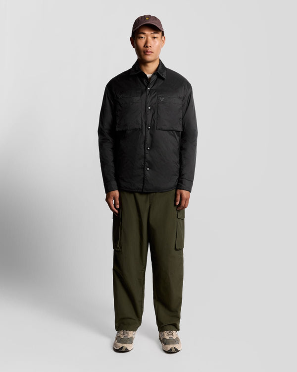 lyle & scott Water Resistant Insulated Overshirt Jet Black