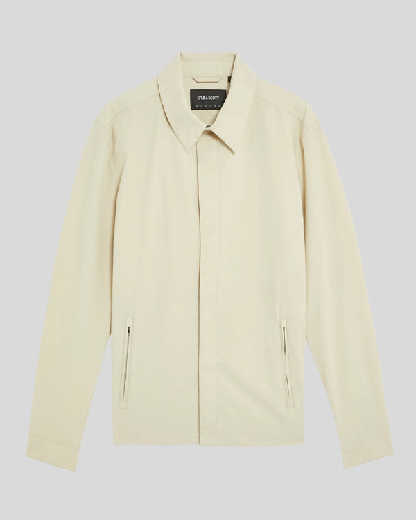 Lyle & Scott Water Resistant Nylon Overshirt Grey Taupe