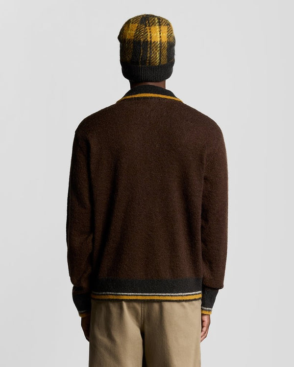 Lyle & Scott Wool Blend Tartan Beanie Anniversary Gold
