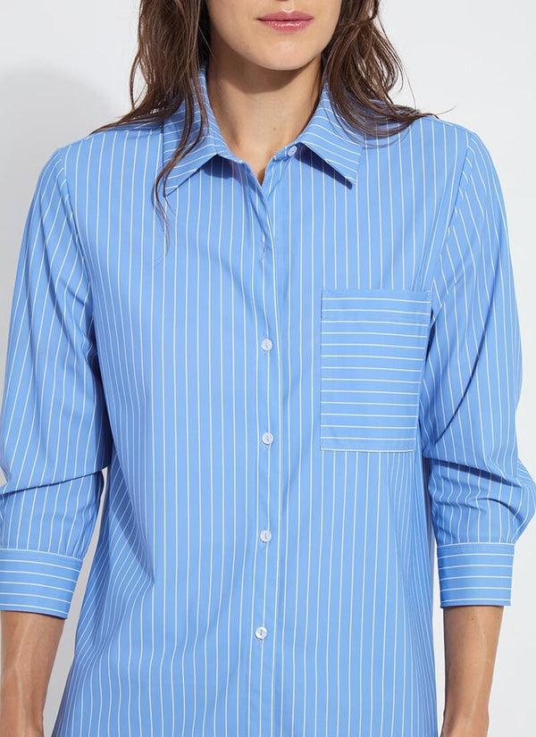 Lyssé 3/4 Sleeve Cropped Schiffer Fresh & Chic Stripe