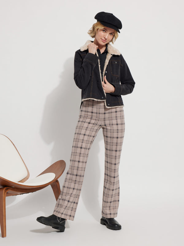 Lyssé Andi Denim Jacket W Sherpa Trim Midtown Black