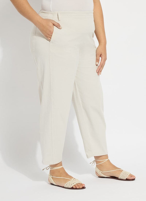 Lyssé Anelise Barrel Trouser (Plus Size 26" Inseam) Oat
