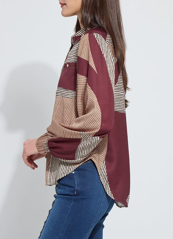Lyssé Anish Elastic Cuff Shirt Blouse Robust Composition