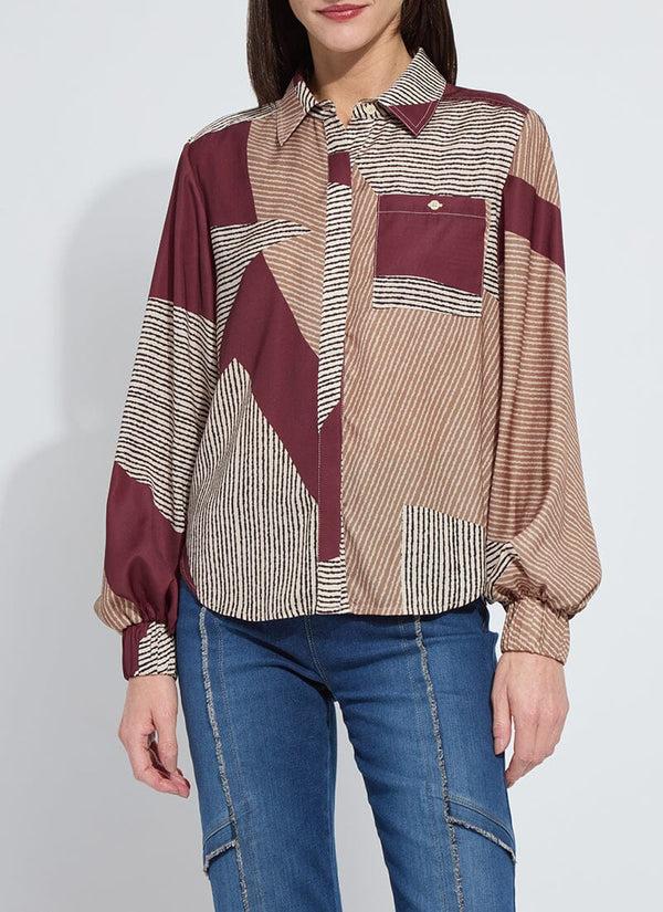 lyssé Anish Elastic Cuff Shirt Blouse Robust Composition