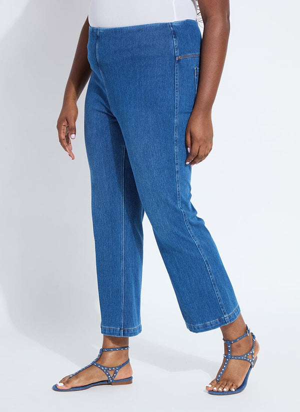 Lyssé Ankle Denim Baby Bootcut (Curvy 27" Inseam) White