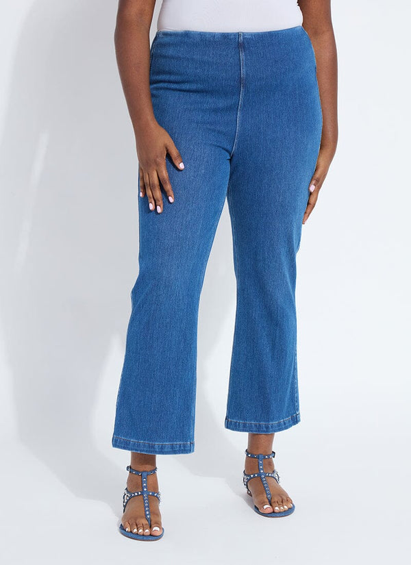 lyssé Ankle Denim Baby Bootcut (Curvy 27" Inseam) White