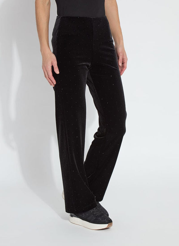 Lyssé Arlette Crystal St Velvet Pant (31.5" Inseam) Black