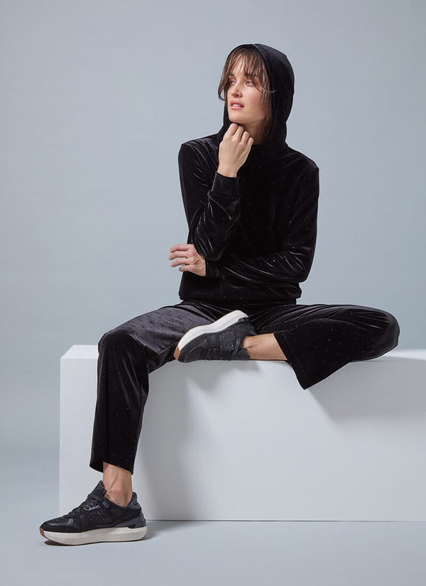 lyssé Arlette Crystal St Velvet Pant (31.5" Inseam) Black