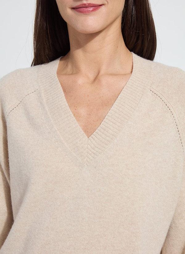 Lyssé Aveline Oversized Washable 100% Cashmere Sweater Oyster