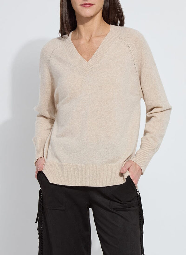 lyssé Aveline Oversized Washable 100% Cashmere Sweater Oyster