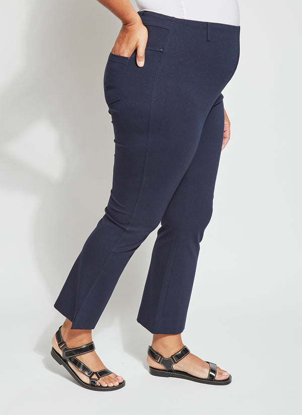 Lyssé Baby Boot Ankle Pant (Plus Size 27" Inseam) True Navy