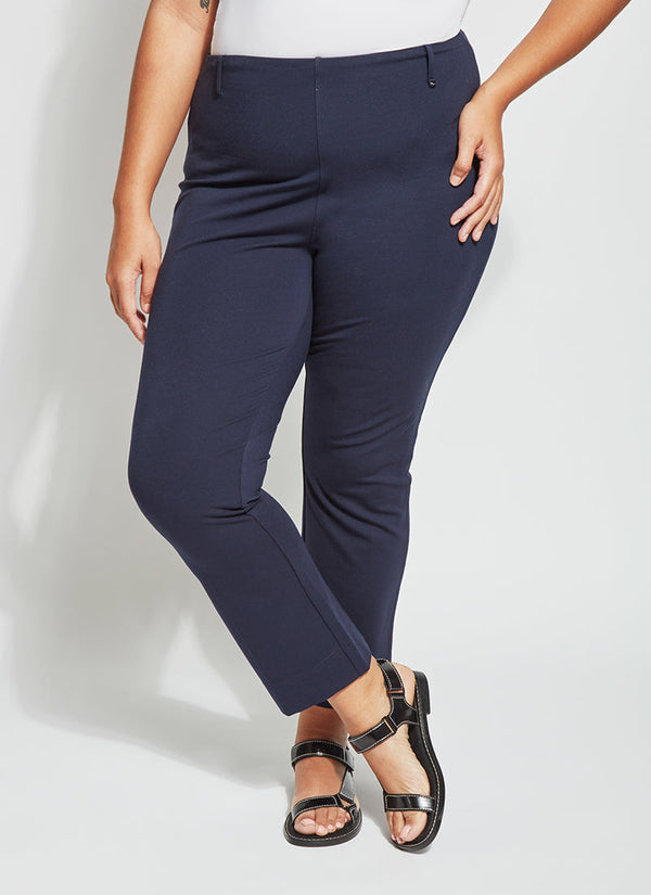 lyssé Baby Boot Ankle Pant (Plus Size 27" Inseam) True Navy