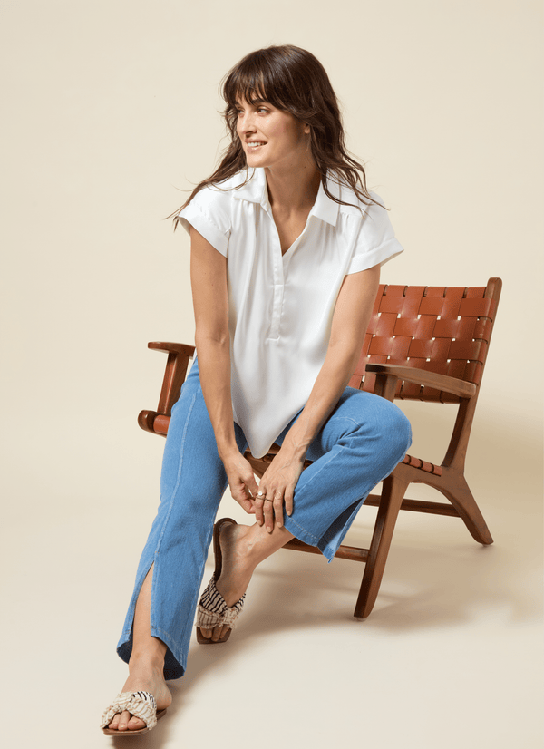 Lyssé Britt Flare Split Ankle Denim (27" Inseam) Indigo