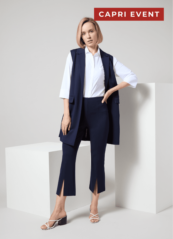 Lyssé Chantae Split Ankle Kick Flare (24" Inseam) True Navy