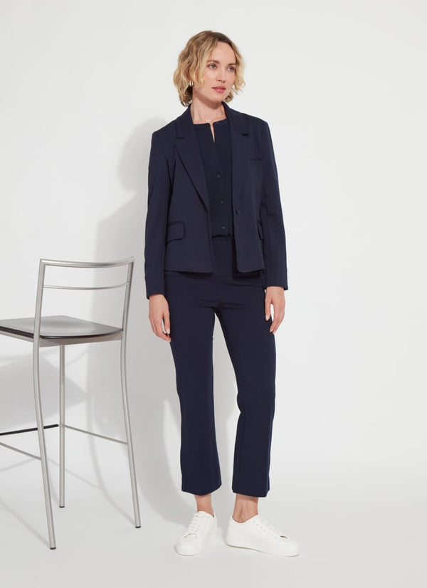 Lyssé Cropped Amanda Bootcut- Navy (25" Inseam) True Navy
