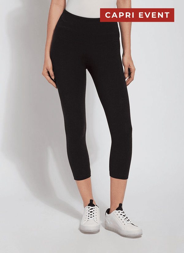 Lyssé Cropped Classic Cotton Legging (21.5" Inseam) Black