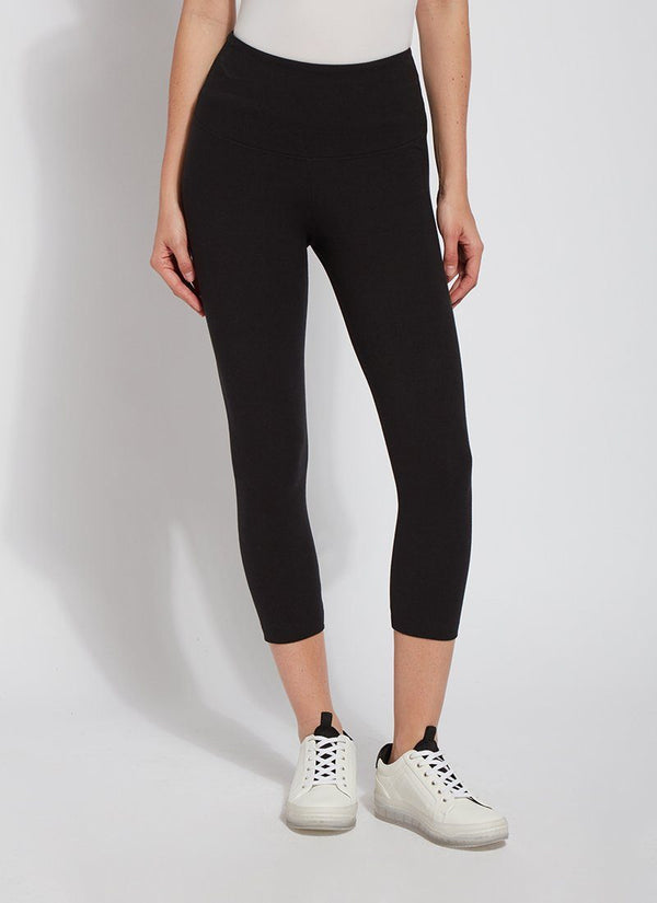 lyssé Cropped Classic Cotton Legging (21.5" Inseam) Black