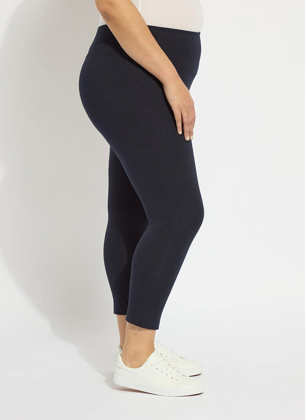 Lyssé Cropped Classic Cotton Legging - Midnight (Plus Size 21.5" Inseam) Midnight