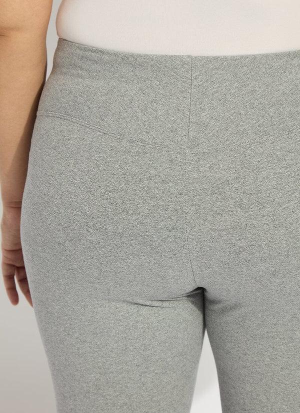 Lyssé Cropped Classic Cotton Legging (Plus Size 21.5" Inseam) Grey Melange