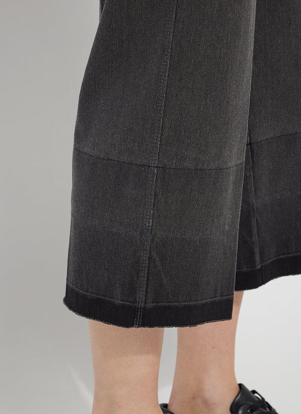 Lyssé Cropped Wide Leg Denim (25" Inseam) Gradient Charcoal