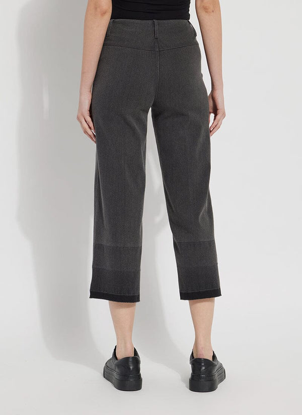 Lyssé Cropped Wide Leg Denim (25" Inseam) Gradient Charcoal
