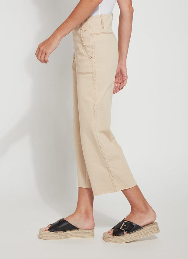 Lyssé Cropped Zig Zag Denim Wide Leg - Arizona Sand (25" Inseam) Arizona Sand