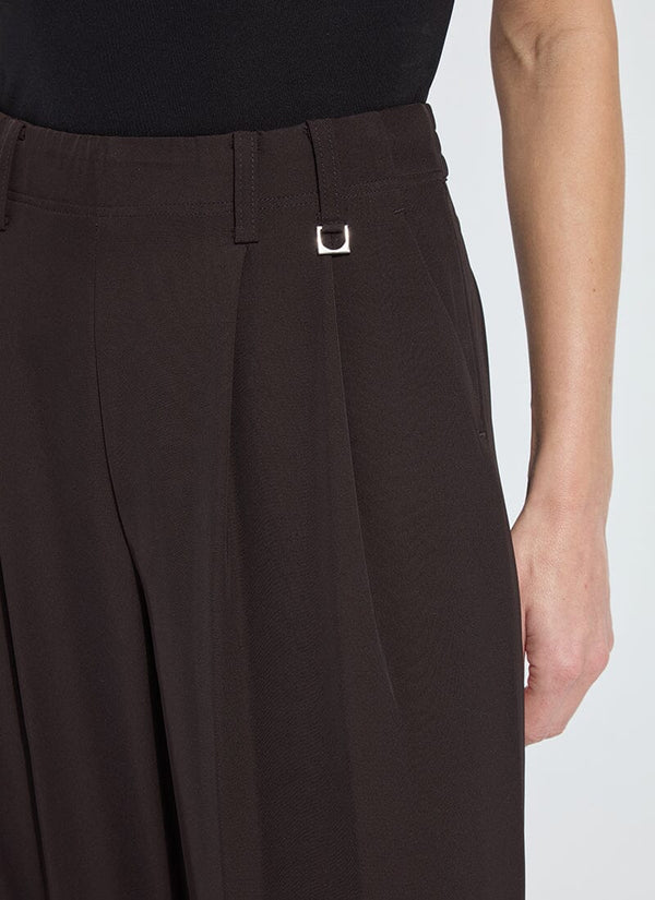 Lyssé Darcy Pleated Wide Leg Trouser Double Espresso