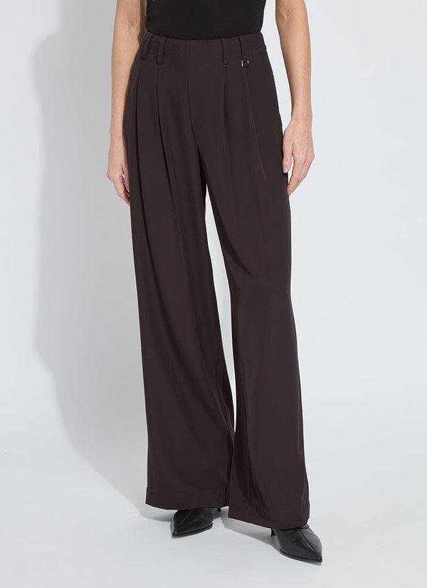 lyssé Darcy Pleated Wide Leg Trouser Double Espresso