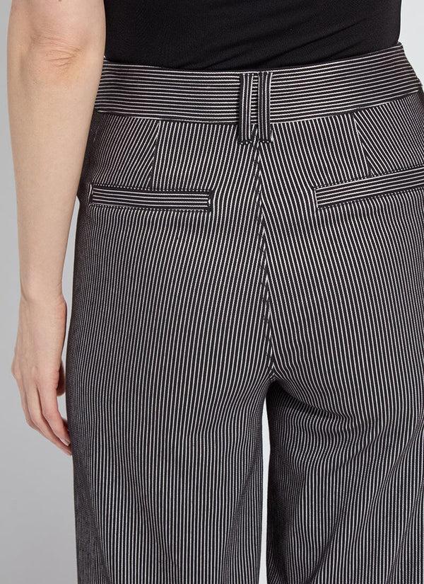 Lyssé Darlene Hi Waist Wide Leg Denim Black Sheen Line