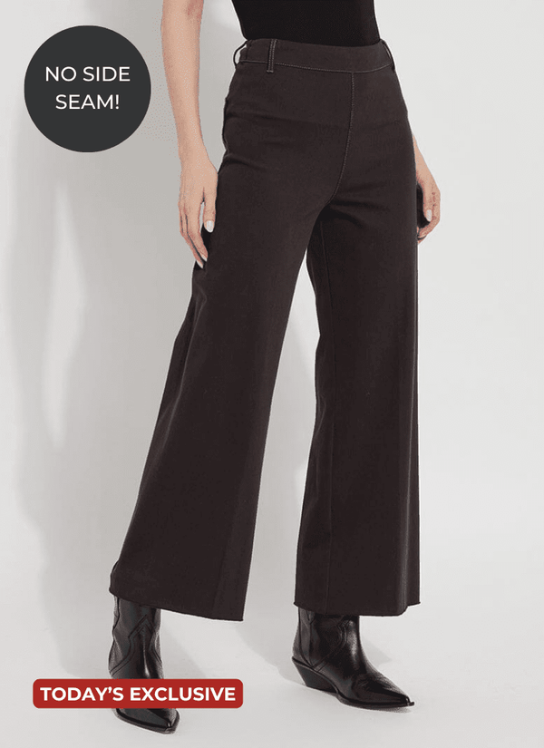 Lyssé Erin Wide Leg Denim- Double Espresso (28" Inseam) Double Espresso