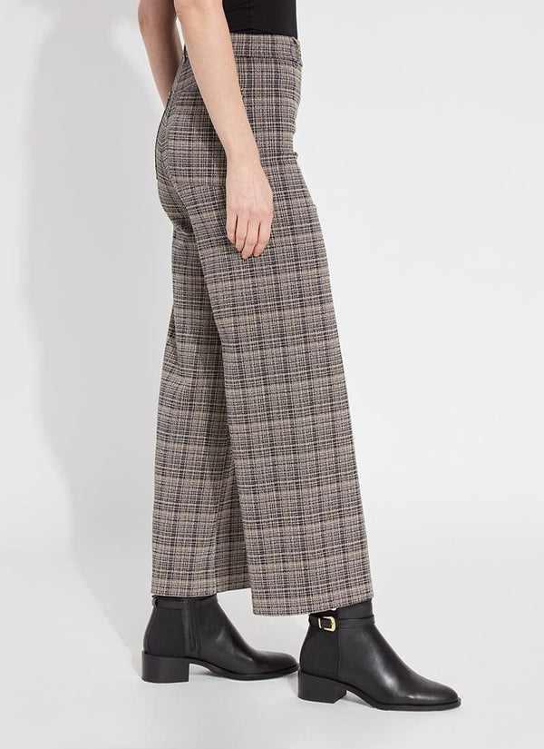 Lyssé Erin Wide Leg Ponte Jacquard (28" Inseam) Opposites Attract Plaid