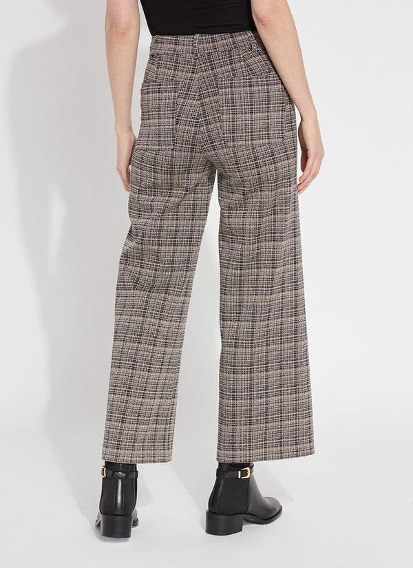 Lyssé Erin Wide Leg Ponte Jacquard (28" Inseam) Opposites Attract Plaid